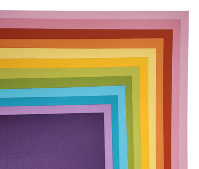 RAINBOW SHERBERT CARDSTOCK VARIETY PACK, 12x12 Cardstock, 12 Sheets - The Rainbow Sherbert assortment pack includes twelve bright-colored textured Cardstock from My Colors, Acid-free 12x12 Cardstock.
