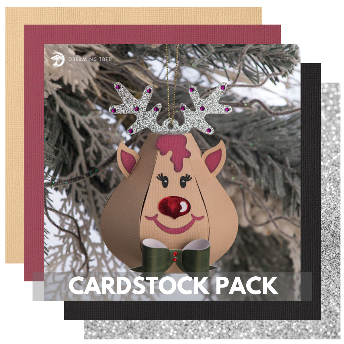 DREAMING TREE RUDOLPH ORNAMENT KIT - 8 Sheets - 12x12 Cardstock Shop