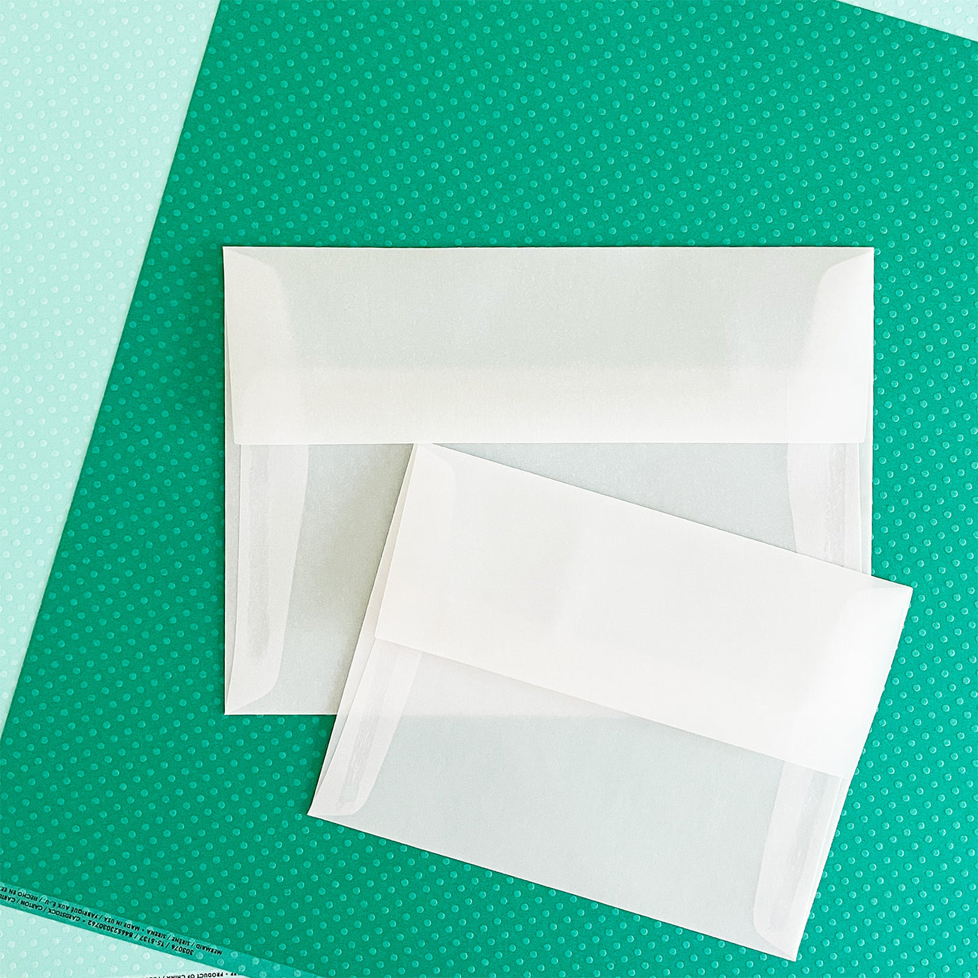 vellum envelopes in A2 and A7 size. 