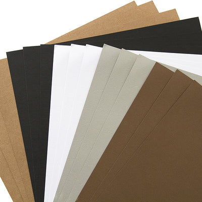 Five colors of Wood Grain cardstock from American Crafts