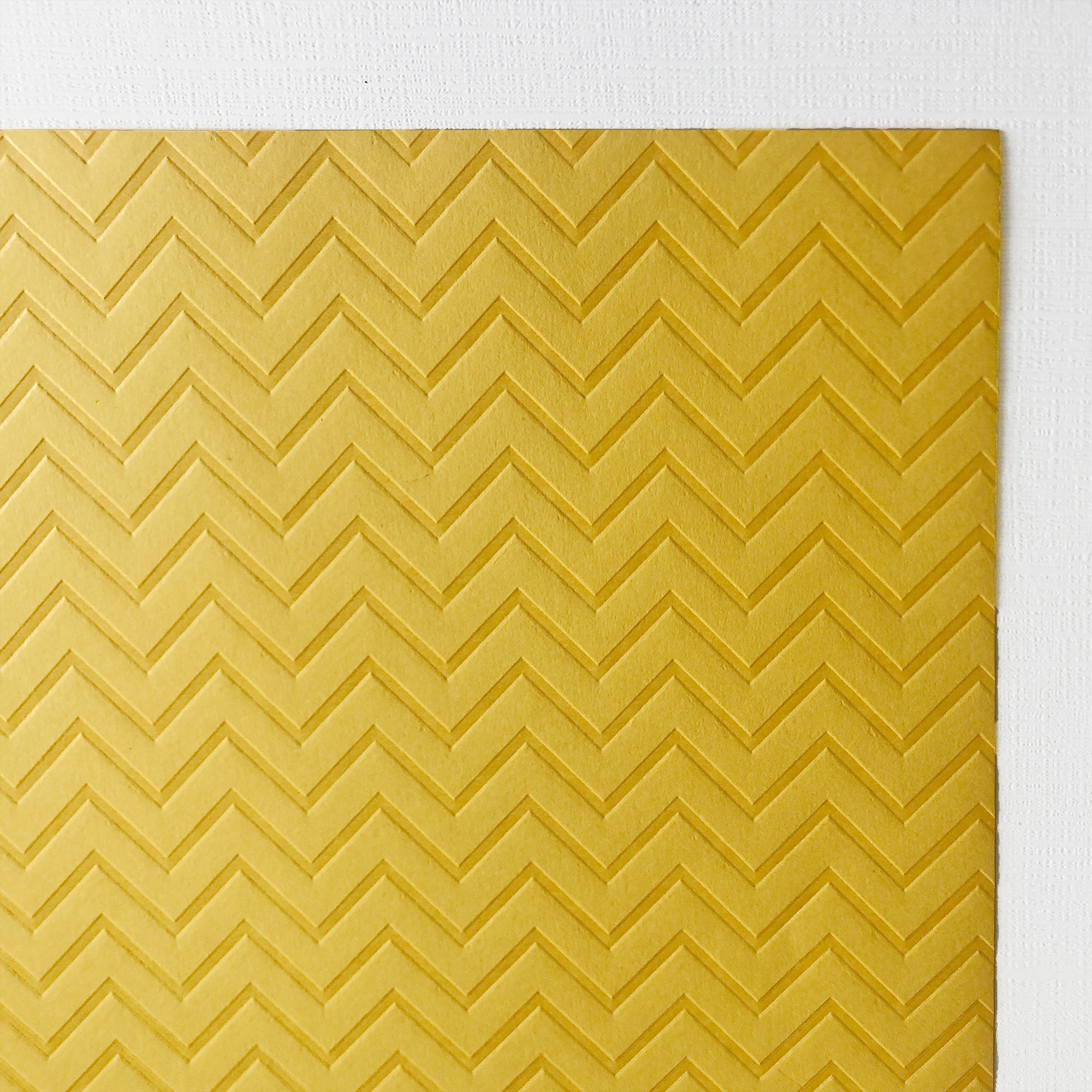 Yellow Embossed Chevron - 12x12 Cardstock - Recollections – The